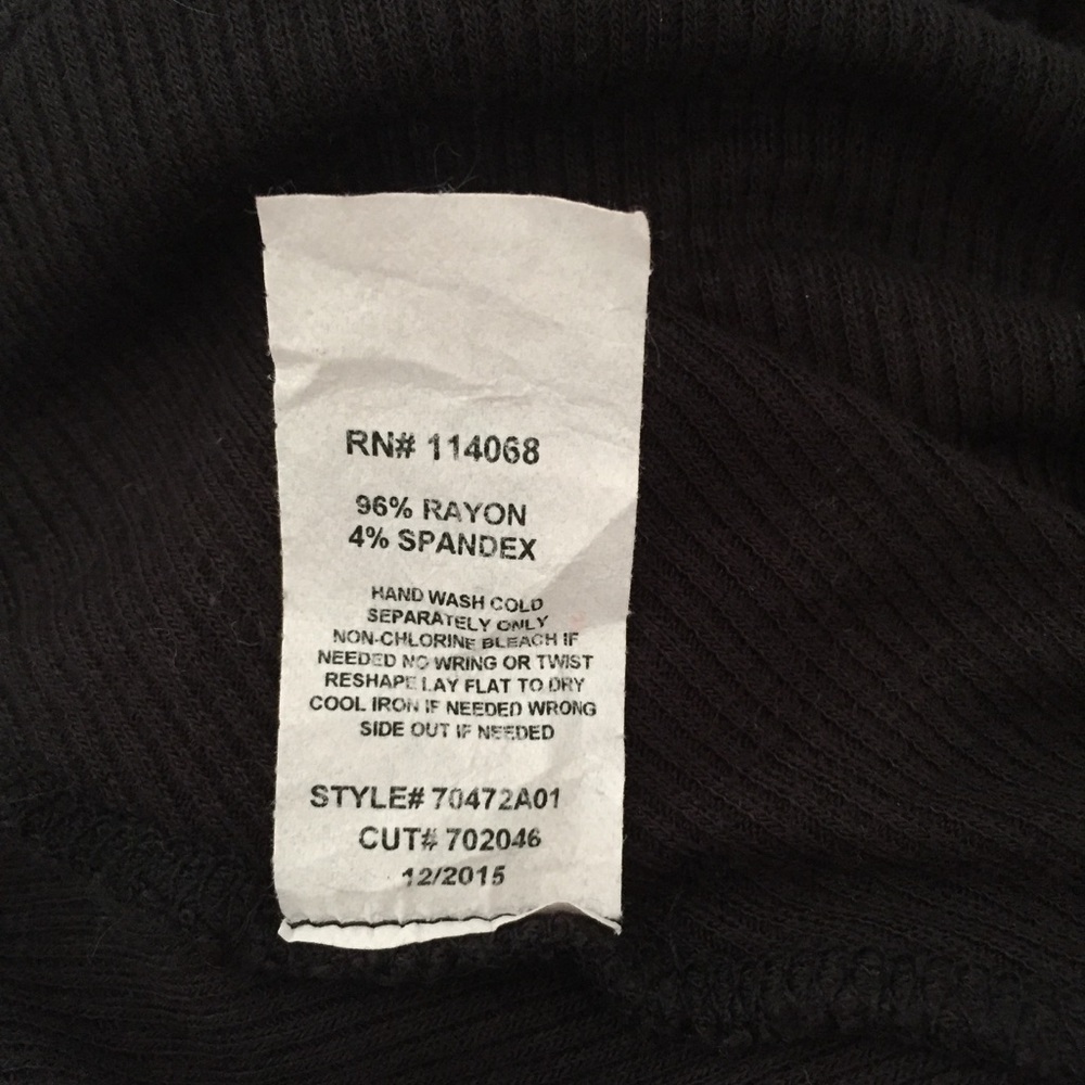 Ten Sixty Sherman Black Ribbed Crew Neck Top Sz M View 6